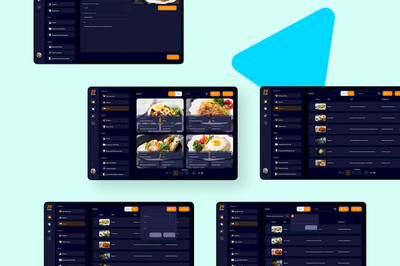 餐飲管理系統后臺界面設計模板(Dark Mode)